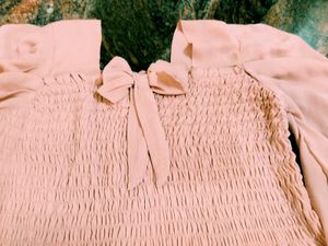 Chic Pink Smocked Top