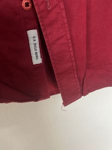 ✨ U.S. Polo Assn. Men’s Casual Shirt – Maroon ✨