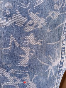 Printed Slim Fit Dark Blue Jeans👖