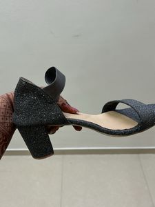 Grey Shimmer Heels