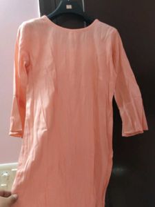 Small Peach Kurta For Women Unworn