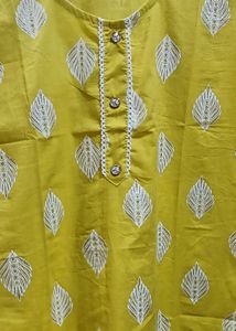 Elegant Short Yellow Kurta