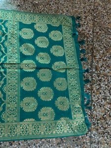 Emerald Green Brocade Dupatta
