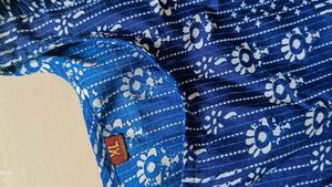 Blue Floral Print Maternity Dress