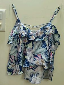 Floral Ruffle Tank Top
