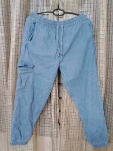 Light Blue Casual Cargo Pants