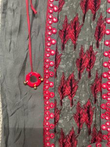 Olive Kurta with Embellishments