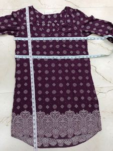 Straight Ladies Kurta || Purple || 40 Bust
