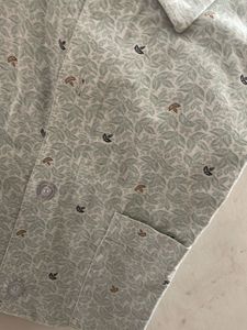 Stitched Men Full Sleeves Printed Collar Shirt