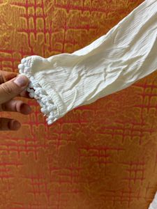 Hand Work Pure Cotten Dobby Weave Anarkli Kurti