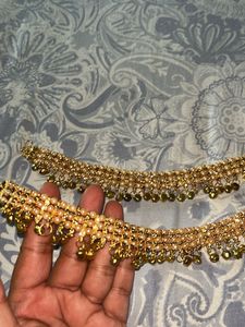 Pearl &amp; Gold Anklets