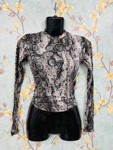 Snake Print Full Sleeve Top