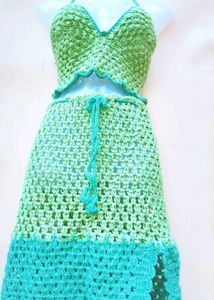 Crocheted Co-Ord Set, Skirt And Top