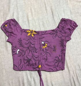 Floral Print Crop Top