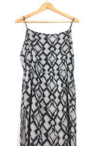 Cotton black with white Dress(Women)