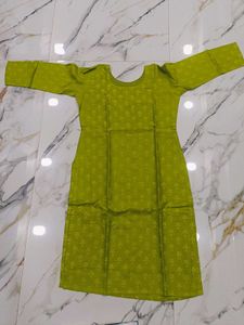 Stitched Green Kurta Set with dupatta