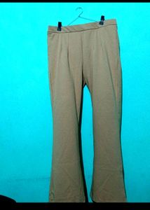 BEIGE PLUS SIZE STRETCHABLE BIOWASH COTTON BOOTCUT
