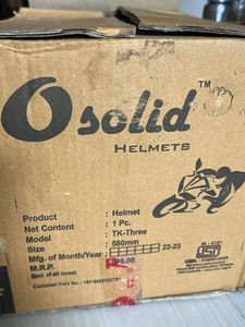 Solid Motorcycle Helmet - Black &amp; Red