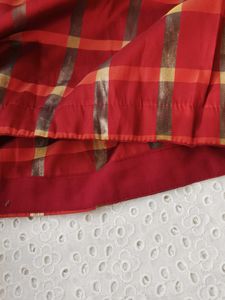 Red &amp; Gold Checkered Dress