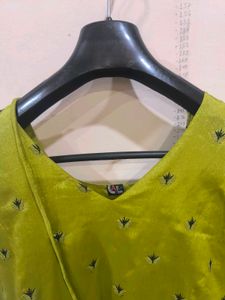 Green shiny anarkali