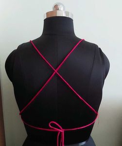 Red Backless Blouse