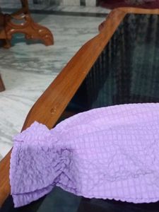 Purple Textured Button-Up Shirt