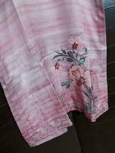 Women Elegant Pink Floral Kurta Set