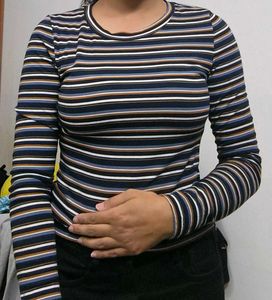 Striped Long Sleeve Top