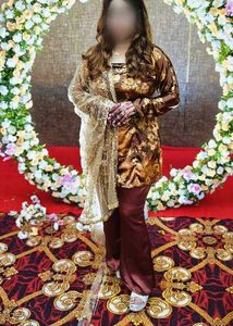 Trending 3pc velvet and satin suit set