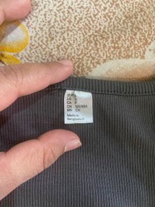 H&amp;M Corset Top With Full Sleeves