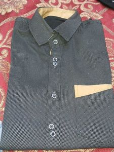 Stylish Black Patterned Shirt