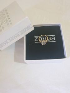 Silver Plated AD Studded Square Shape Ring