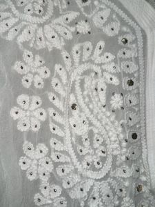 Viscose Mukaish Chikankari Kurti