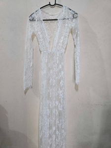 White Lace Maxi Cover-Up