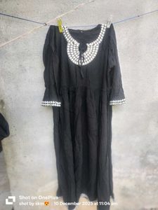 Black Embroidered Maxi Dress