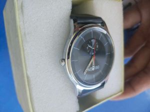 BRITTON Analogue Watch with Black Dial, Diamond Ac