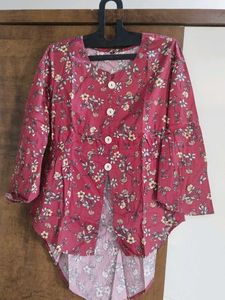 Floral Print Button-Down Top