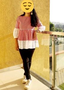 LA Zoire Peplum Top Size M