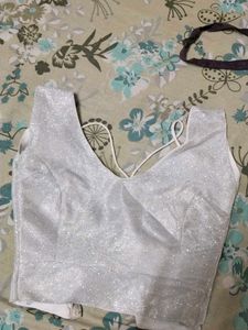 Sparkly Silver Crop Top