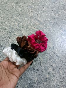 Combo Of 4 Satin Scrunchies