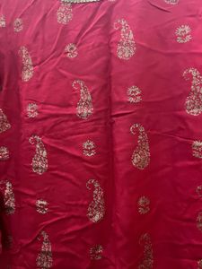 Pink &amp; Gold Kurti And Skirt Set