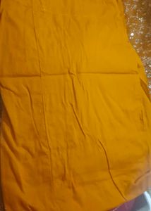 Embroidered Orange Saree And Blouse