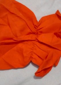Chic Orange One-Shoulder Top