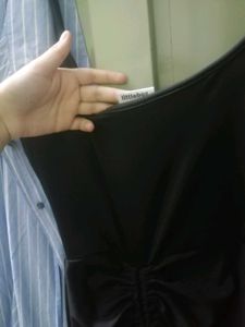 Black Ruched Bodycon Dress