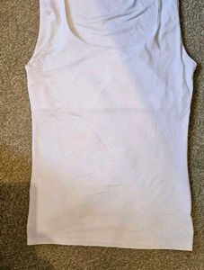 Zara Basic Tank Top Double Layered White