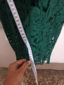 Green Lace Midi Dress