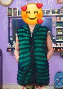 Emerald Green Fur Vest
