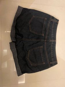 Denim Roll Cuff Shorts