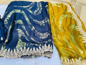 Combo Of Two Cutwrk Sarees