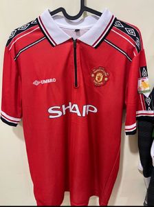 Beckham 1999 with Zip Man utd football jersey
